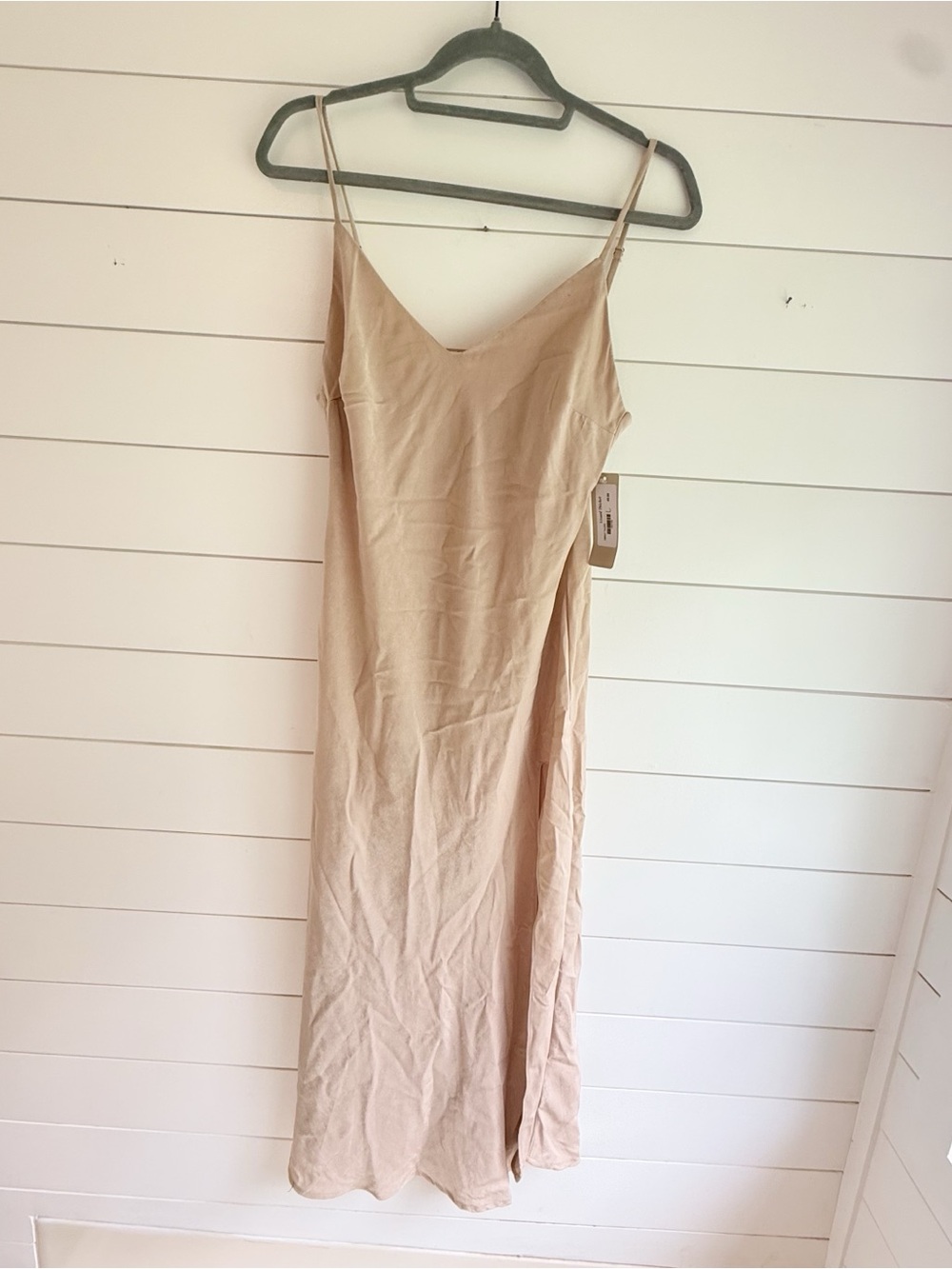 A fathers love cream maxi slip dress NWT large